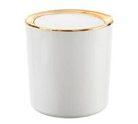 SNGUOQ Mini contenedores de basura pequeños, cesta escritorio, mesa for el hogar, cubo plástico, suministros oficina, caja barril, 1 Uds Para Oficina,Hogar(White)