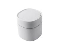 SNGUOQ Mini contenedores de basura pequeños for escritorio, cesta for mesa hogar, suministros oficina, caja barril artículos diversos, 1 Uds Para Oficina,Hogar(White,13x14cm)