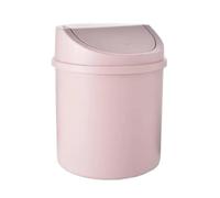SNGUOQ Mini cubo de basura escritorio, tubo pequeño con cubierta, for dormitorio, caja almacenamiento for espacio trabajo limpio, for el hogar, 1 Uds Para Oficina,Hogar(Pink)