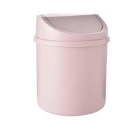 SNGUOQ Mini cubo de basura escritorio, tubo pequeño con cubierta, for dormitorio, espacio trabajo limpio, 1 Uds Para Oficina,Hogar(Pink)