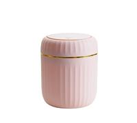 SNGUOQ Mini papelera con tapa abatible cubierta, for escritorio de plástico for oficina, hogar y baño, 1 ud Para Oficina,Hogar(Pink)