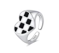 SNHHNSW Anillo anillo joyas mujeres hombres para el corazón abre ajustable
