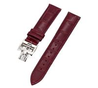 SNHHNSW Bandas de reloj de cuero de vaca de doble cara de 19 mm 20 mm 22 mm para la correa de reloj Vacheron VC Constantin para hombres y mujeres Pulseras de cuero de vaca
