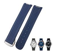 SNHHNSW Bracelet de montre en caoutchouc avec extrémité incurvée Omega 300 AT150 Aqua Terra 8900 19 mm 20 mm