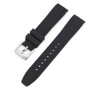 SNHHNSW Correa de silicona para la banda de reloj de arco de extremo curvado de ciudadanos para un brazalete de impermeable suave de 20 mm 22 mm