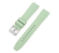 SNHHNSW Correa de silicona para la banda de reloj de arco de extremo curvado de ciudadanos para un brazalete de impermeable suave de 20 mm 22 mm