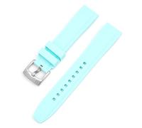 SNHHNSW Correa de silicona para la banda de reloj de arco de extremo curvado de ciudadanos para un brazalete de impermeable suave de 20 mm 22 mm