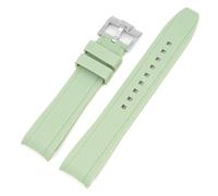 SNHHNSW Correa de silicona para la banda de reloj de arco de extremo curvado de ciudadanos para un brazalete de impermeable suave de 20 mm 22 mm