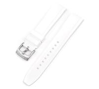SNHHNSW Correa de silicona para la banda de reloj de arco de extremo curvado de ciudadanos para un brazalete de impermeable suave de 20 mm 22 mm