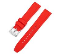 SNHHNSW Correa de silicona para la banda de reloj de arco de extremo curvado de ciudadanos para un brazalete de impermeable suave de 20 mm 22 mm