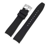 SNHHNSW Correa de silicona para la banda de reloj de arco de extremo curvado de ciudadanos para un brazalete de impermeable suave de 20 mm 22 mm