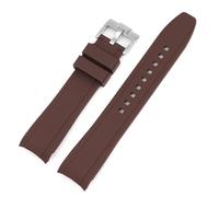 SNHHNSW Correa de silicona para la banda de reloj de arco de extremo curvado de ciudadanos para un brazalete de impermeable suave de 20 mm 22 mm