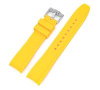 SNHHNSW Correa de silicona para la banda de reloj de arco de extremo curvado de ciudadanos para un brazalete de impermeable suave de 20 mm 22 mm