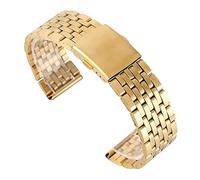 SNHHNSW Mira correas, 18 mm/20 mm/22 mm Correa de acero inoxidable Banda dorada Citurini Di Acciaio per orologi Relojes con 2 barras de resorte, reemplazo