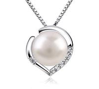 SNHHNSW Women'S Artificial Freshwater Pearl Necklace Heart Shaped S Pendant Necklace Pendant Jewelry, Pendant Necklaces Household