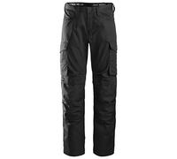 Snickers 68010404064 tamaño 64 Servicio pantalones con bolsillos de la rodilla - Negro