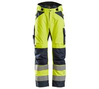 Snickers AllroundWork Hi-Vis 37.5® trabajo aislanteitpantalones cortos, clase 2, EN 14404, 20471 HV-amarillo-azul marino XL/LONG