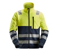 Snickers AllroundWork hi-vis chaqueta de trabajoitcon cierre de cremallerars, clase 2, EN 20471 HV amarillo-azul marino XS