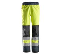 Snickers AllroundWork Hi-Vis shell impermeable de trabajoitpantalones, clase 2, EN 20471, 343 HV-amarillo-azul marino XL