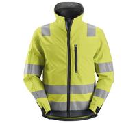 Snickers AllroundWork hi-vis softshell trabajoitchaqueta, clase 3, EN 20471 HV amarillo-acero gris XL