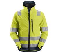 Snickers AllroundWork hi-vis softshell trabajoitchaqueta, clase 3, EN 20471 HV-amarillo-azul marino XS