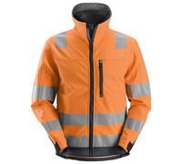 Snickers AllroundWork hi-vis softshell trabajoitchaqueta, clase 3, EN 20471 HV naranja-gris acero S