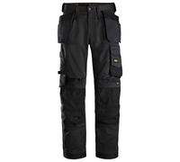 Snickers AllroundWork Stretch Loose Fit Workitpantalones w. Bolsillos tipo funda, EN 14404 Negro 100