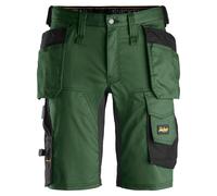 Snickers AllroundWork stretch workitsshorts w. holster pockets forest green-black 46