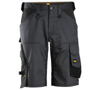 Snickers AllroundWork trabajo elásticoitsshorts, EN 14404 acero gris-negro 56