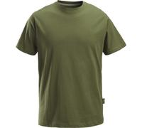 Snickers Arbeitsshirt Camiseta clásica de algodón caqui/verde S