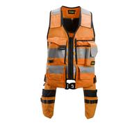 Snickers Chaleco AllroundWork Hi-Vis para herramientas, clase 1, EN 20471 HV-Naranja-Negro S