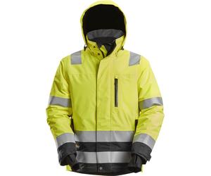 Snickers Chaqueta de alta visibilidad AllroundWork High-Vis WP 37.5 aislante de trabajoitchaqueta, clase 3 High-Vis amarillo/negro XL
