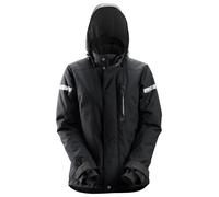 Snickers Chaqueta de trabajo AllroundWork 37.5® aislante e impermeable para mujerit, EN 343 Negro XS