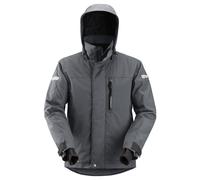 Snickers Chaqueta de trabajo AllroundWork 37.5® impermeable y aislanteit, EN 343 acero gris-negro M