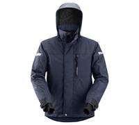 Snickers Chaqueta de trabajo AllroundWork 37.5® impermeable y aislanteit, EN 343 Navy-Negro XS