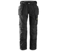 Snickers CoolTwill trabajo artesanoitpantalones w. Bolsillos tipo funda, EN 14404 Negro 146