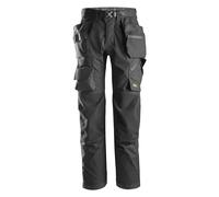 Snickers FlexiWork capa de suelo de trabajoitshose w. Bolsillos para fundas, EN 14404 Negro 196