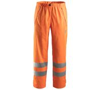Snickers Hi-Vis impermeable PU trabajoits pantalones de lluvia, clase 2, EN 20471, 343 High-Vis Naranja XS