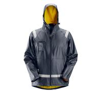 Snickers Impermeable PU trabajo lluviaitchaqueta, EN 343 Azul marino XS