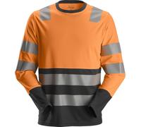 Snickers Longsleeve AllroundWork High-Vis Arbeitshemd, cl. 2 High-Vis Orange/Black 3XL