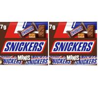 Snickers Minis Chocolatina con Deliciosa Crema de Cacahuete, Suave Caramelo y Trocitos de Cacahuete Recubiertos de Chocolate con Leche, Ideal como Regalo (227 g) (Paquete de 2)