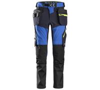 Snickers Pantalón de trabajo elástico FlexiWorkitc. bolsillos tipo funda, EN 14404 Azul-Azul Marino 100