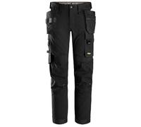 Snickers Pantalones de trabajo ajustados elásticos de 4 vías con bolsillo 6275 negro, Negro, 36W/30L