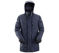 Snickers Parka aislante AllroundWork impermeable 37.5®, EN 343 Azul marino-Negro S