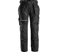 Snickers RuffWork - Pantalón de Trabajo de Lona con Bolsillos para Mujer, Color Negro