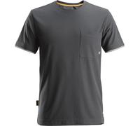 Snickers Vestuario Laboral AllroundWork, 37.5® Camiseta de manga corta gris acero XS