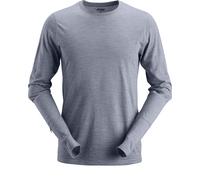 Snickers Vestuario Laboral AllroundWork Camiseta de lana de manga larga azul oscuro XXL
