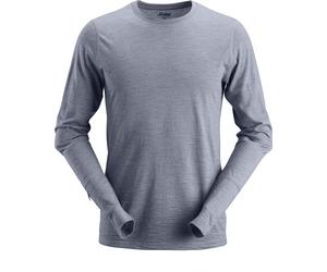 Snickers Vestuario Laboral AllroundWork Camiseta de lana de manga larga azul oscuro XXL
