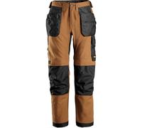 Snickers Vestuario Laboral AllroundWork Canvas+ Stretch Arbeitshose wit Bolsillos tipo funda Marrón/Negro 56