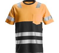 Snickers Vestuario Laboral Camiseta AllroundWork Alta Visibilidad Naranja/Negro XXL